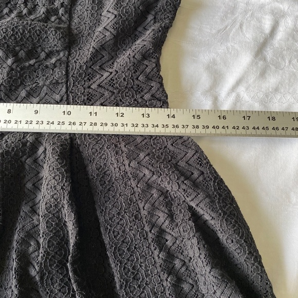 Monteau Women's Black Sleeveless Mini Cocktail Lace Dress Lined Size Large - Picture 9 of 13